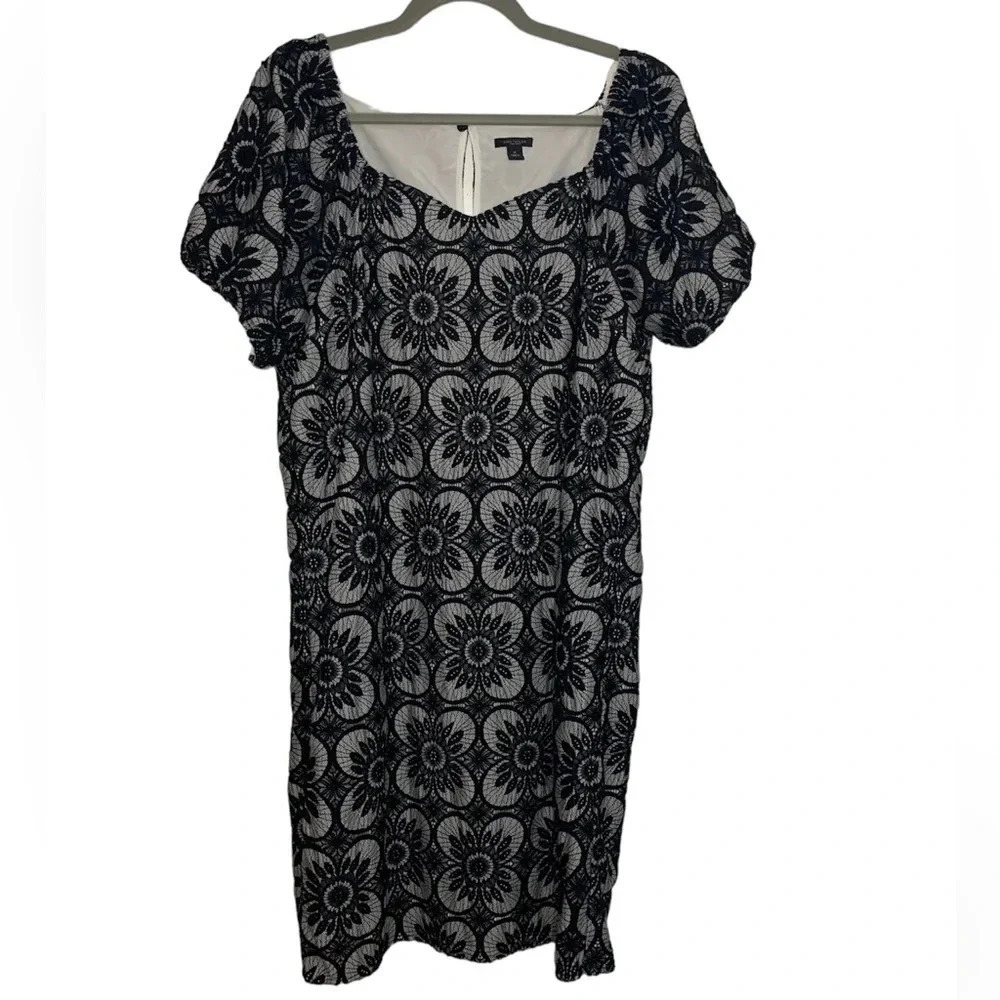 Ann Taylor Black and White Lace Dress